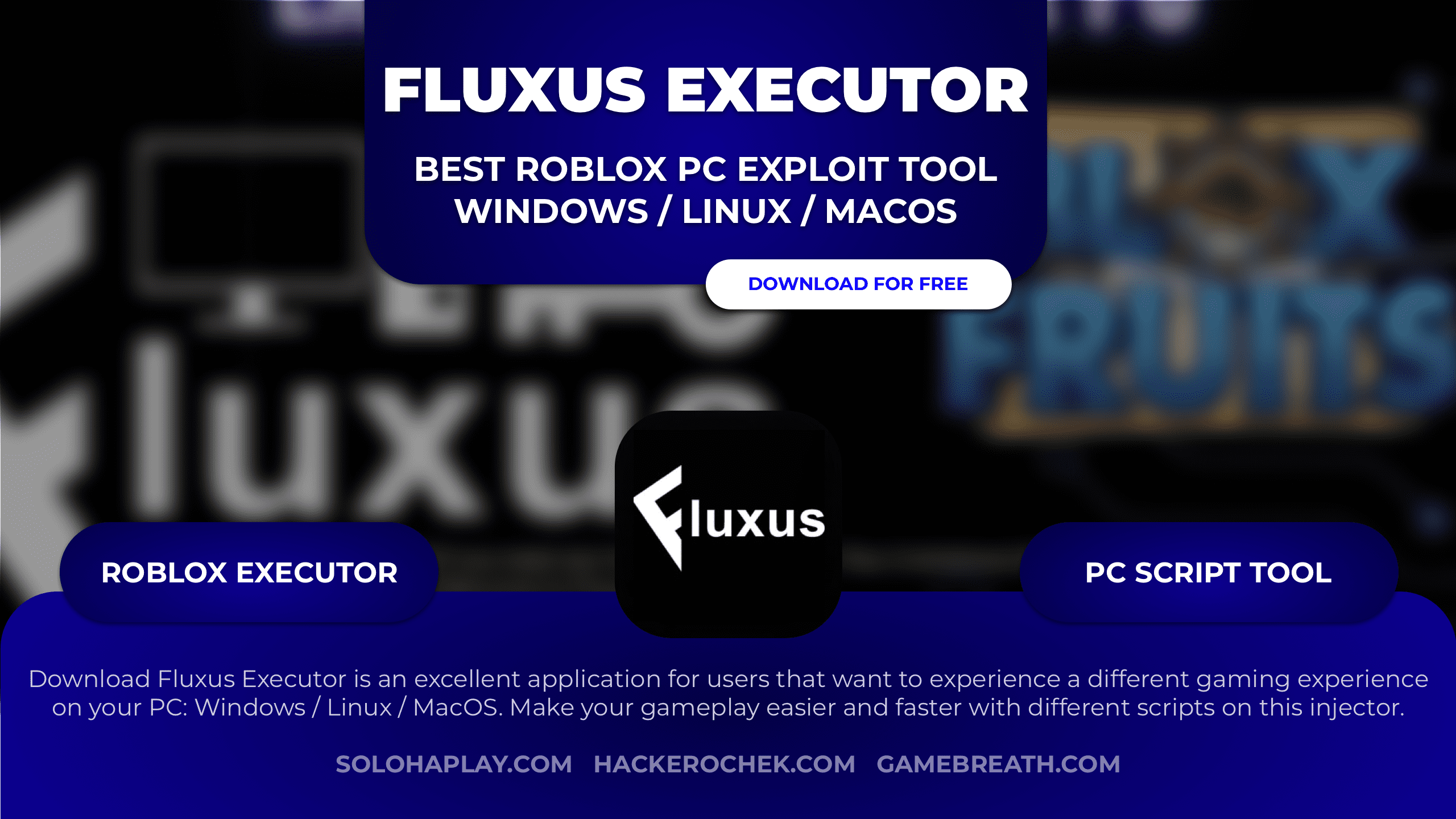 Download Fluxus Roblox Executor for Windows / MacOS / Linux: Free Premium -  Soloha Play